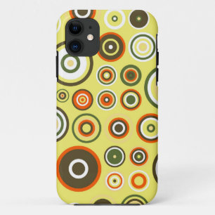 Coque Case-Mate iPhone Motif de cercles Abstraits mignons Vintage color