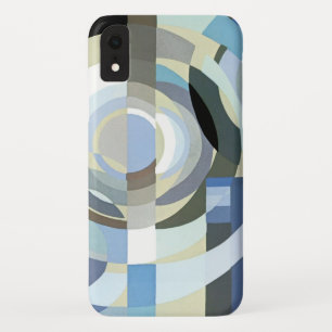 Coques Pour iPhone Motif de cercles bleus vintage Art Déco rétro Jazz