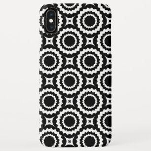 Case-Mate iPhone Case Motif de cercles en zigzag noir et blanc mignon