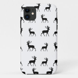 Coques Pour iPhone motif de cerfs en noir et blanc