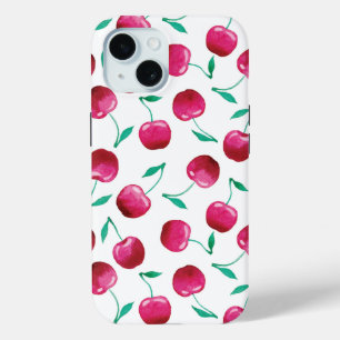 Coque Case-Mate iPhone Motif de cerise aquarelle