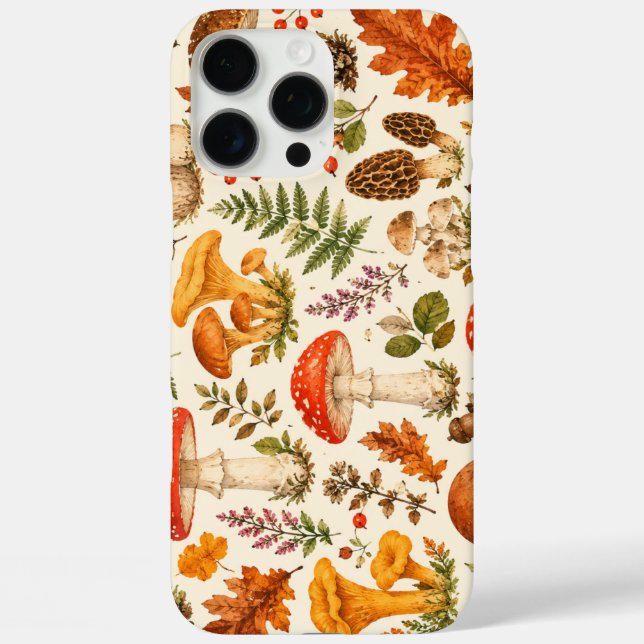 Coques Case-Mate iPhone Motif de champignon automnal à l'aquarelle  (Verso)