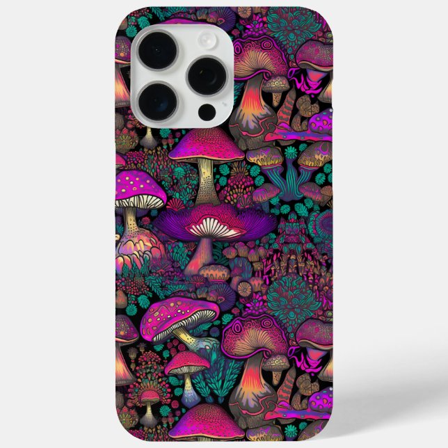 Coques Case-Mate iPhone Motif de champignon psychédélique Trippy (Verso)