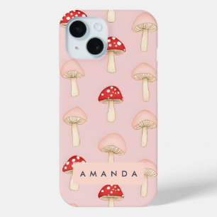 Coque Case-Mate iPhone Motif de champignon rose vif