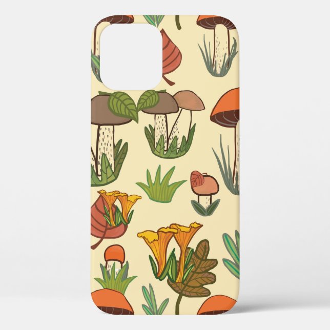 Coques Case-Mate iPhone Motif de champignons.  (Verso)