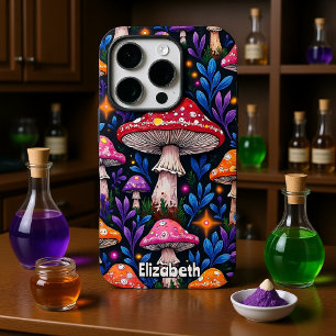 Coque iPhone 16 Pro "Motif de champignons psychédéliques