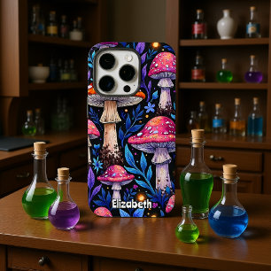 Coque iPhone 16 Pro Motif de champignons psychédéliques