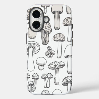 Coque Pour iPhone 16 Motif de champignons Whimsical