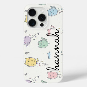 Coque Case-Mate iPhone Motif de chat à ballon pastel – Enfants minimalist