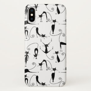 Case-Mate iPhone Case Motif de chat noir élancé fantaisiste