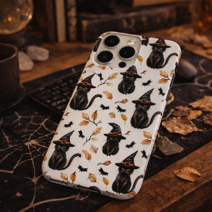Coque Case-Mate iPhone Motif de chat noir Halloween - Chat sorcière 