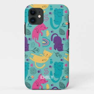 Case-Mate iPhone Case Motif de chats de dessin animé mignon