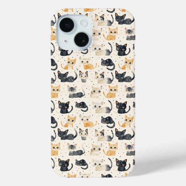 Coques Case-Mate iPhone Motif de chats étranges (Verso)