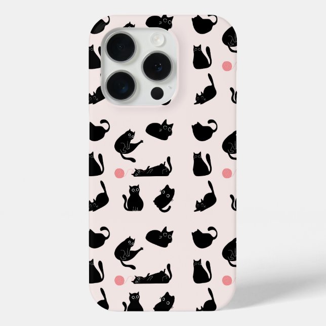Coques Case-Mate iPhone Motif de chats noirs (Verso)