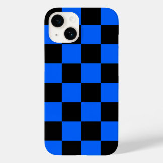 Coque Case-Mate iPhone Motif de chèque en À damiers noir bleu