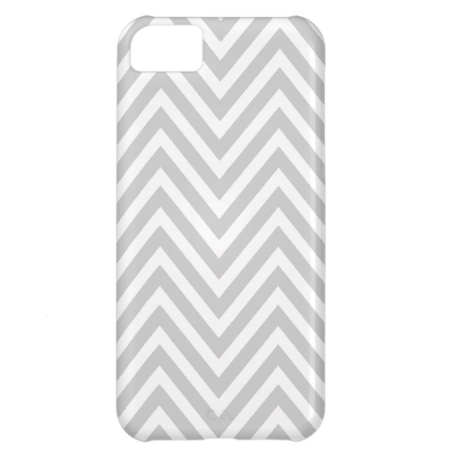 COQUES Case-Mate iPhone MOTIF DE CHEVRON DE BLANC GRIS (Dos)