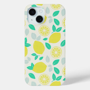 Coque Case-Mate iPhone Motif de citron d'été en crème