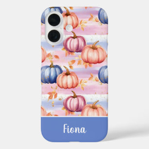 Coque Pour iPhone 16 motif de citrouille et de feuilles personnalisé co