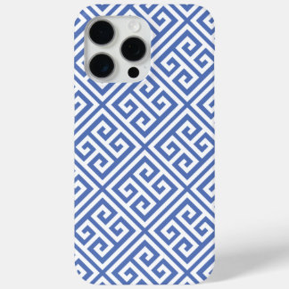 Coque Case-Mate iPhone Motif de clé grecque bleue