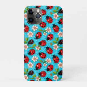 Case-Mate iPhone Case Motif de coccinelle colorée avec des fleurs