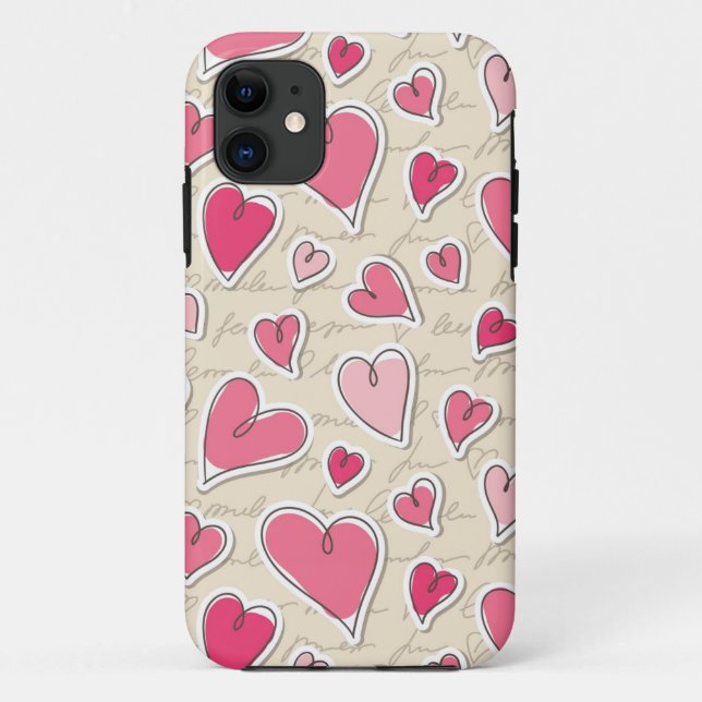 Coques Case-Mate iPhone Motif de coeur (Dos)