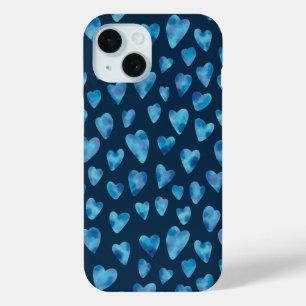 Coque Case-Mate iPhone Motif de coeur d'amour bleu marine