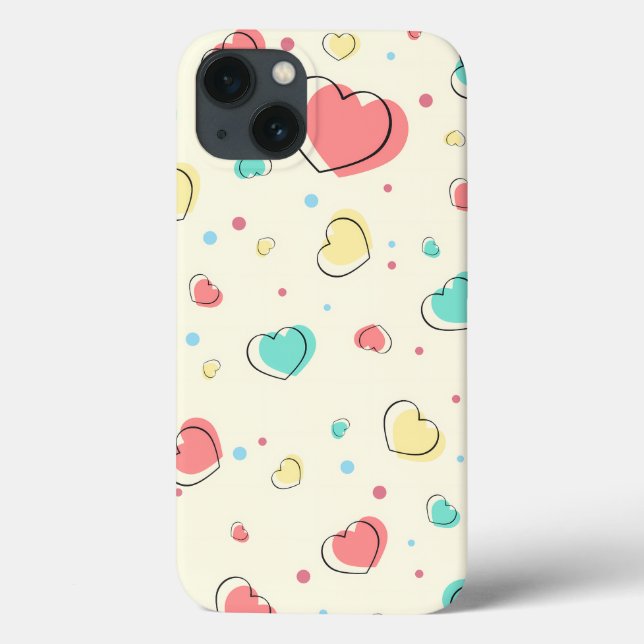 Coques Case-Mate iPhone Motif de coeur - Jolie conception d'amour (Verso)