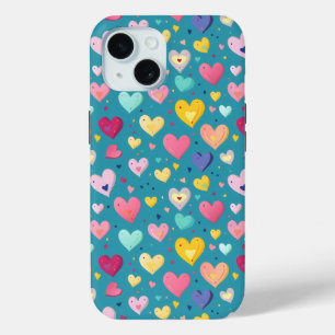 Coque Case-Mate iPhone Motif de coeur mignon coloré