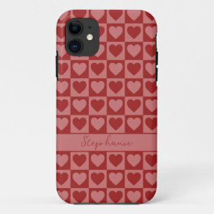 Case-Mate iPhone Case Motif de coeur minimaliste moderne rétro rouge et 