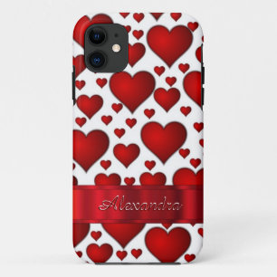 Coque Case-Mate iPhone Motif de coeur romantique personnalisé