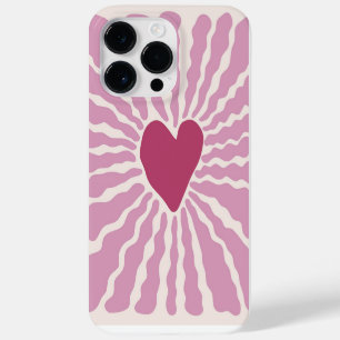 Coque Case-Mate iPhone Motif de coeur rose romantique moderne