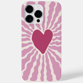 Coque Case-Mate iPhone Motif de coeur rose romantique moderne
