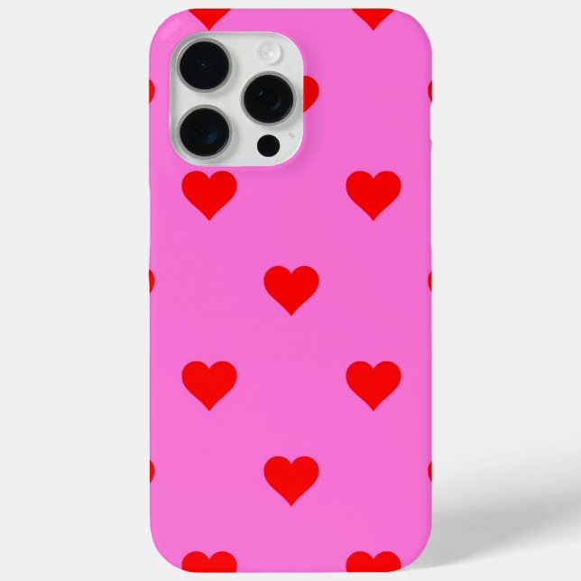 Coques Case-Mate iPhone Motif de coeur simple violet rouge mou (Verso)