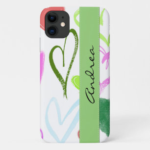 Case-Mate iPhone Case Motif De Coeurs, Coeurs Colorés, Votre Nom