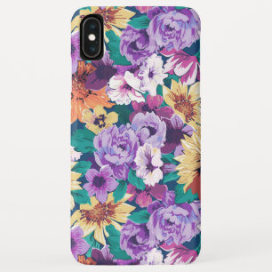 Case-Mate iPhone Case Motif de collage de fleurs jaune et violet clair