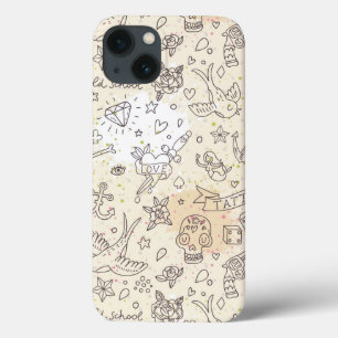 iPhone 13 Case Motif de concept de tatouage