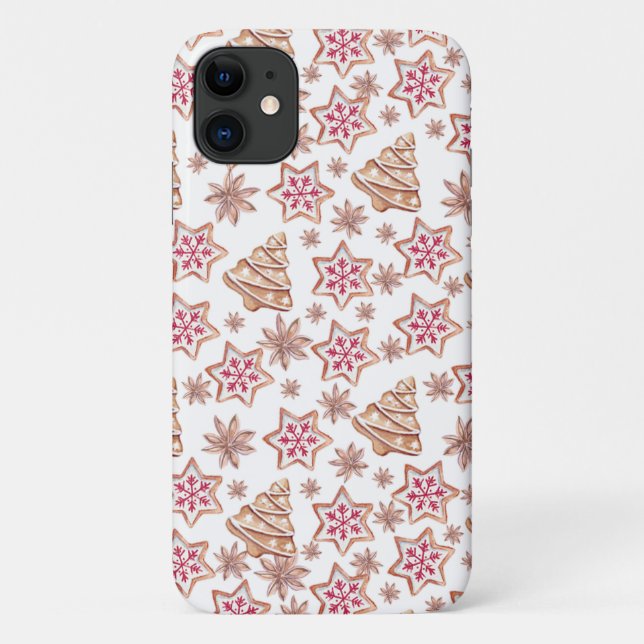 Coques Case-Mate iPhone Motif de cookies de Noël doux (Dos)