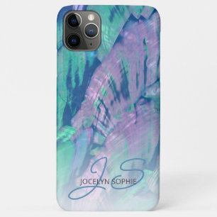 Case-Mate iPhone Case Motif de coquille d'ormeau bleu turquoise aqua ros