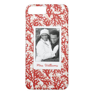 Etui iPhone Case-Mate Motif de corail rouge votre photo et nom