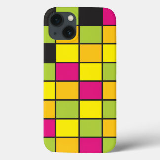 Etui iPhone 13 Motif de couleur carré très net