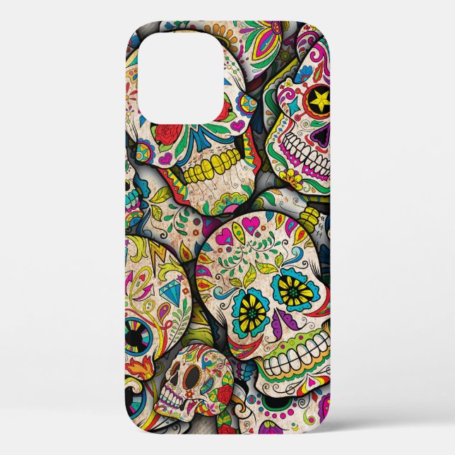 Coques Case-Mate iPhone Motif de crâne en sucre le plus vendu (Verso)