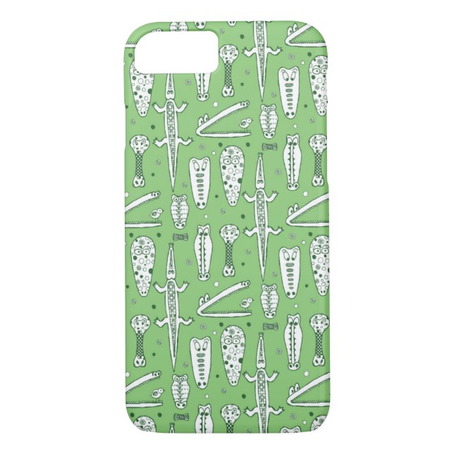 Coques Case-Mate iPhone Motif de crocodile de croquis (Dos)