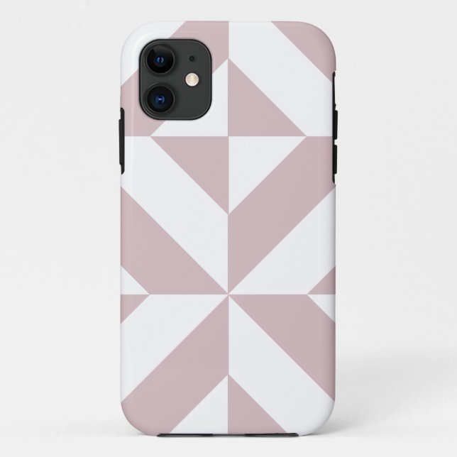 Coques Case-Mate iPhone Motif de cube géométrique Mauve (Dos)
