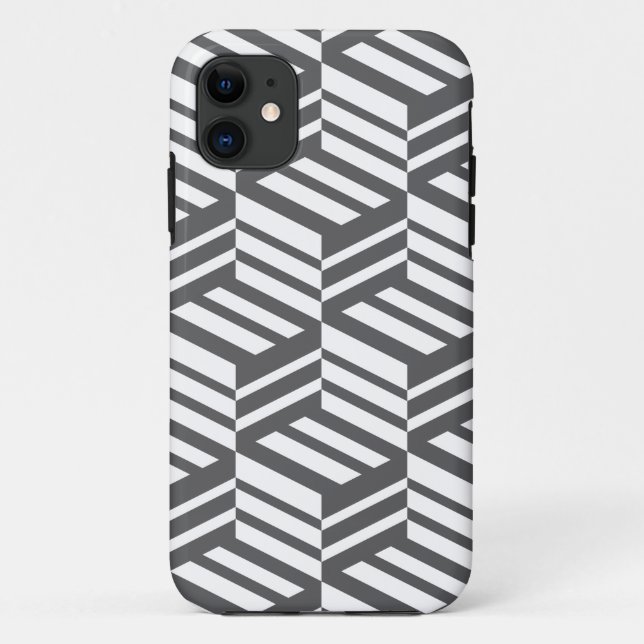 Coques Case-Mate iPhone Motif de cube géométrique moderne, urbain et dynam (Dos)