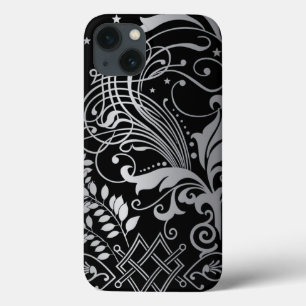 Case-Mate iPhone Case Motif de Damas à torsion grise sur noir