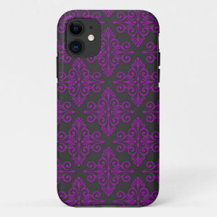 Case-Mate iPhone Case Motif de Damas violet et noir