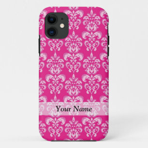 Coque iPhone 11 Motif de damassé de roses indien