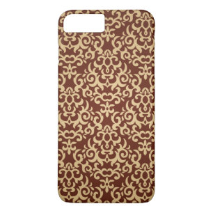 Coque iPhone 8 Plus/7 Plus Motif de damassé sur l'arrière - plan de gradien