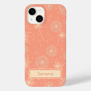 Coque Case-Mate iPhone Motif de Dandelion Floral Pink Personnalisé