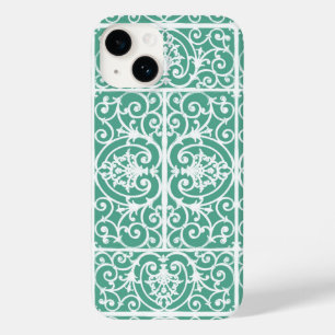 Coque Case-Mate iPhone Motif de défilement vert à la menthe